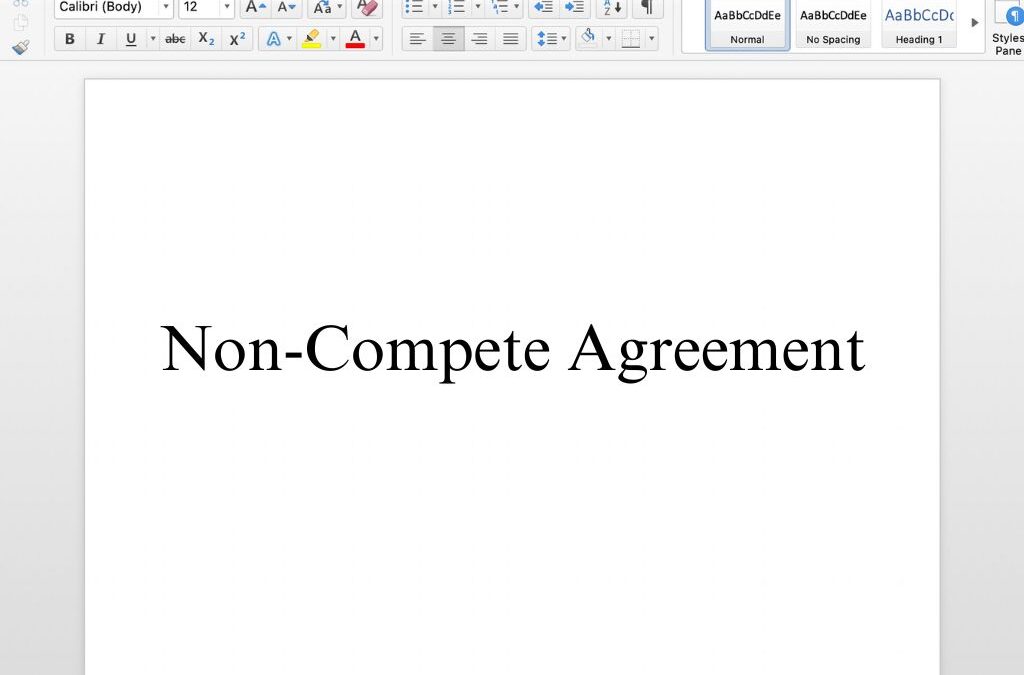 Non-Compete Agreement – Free Template