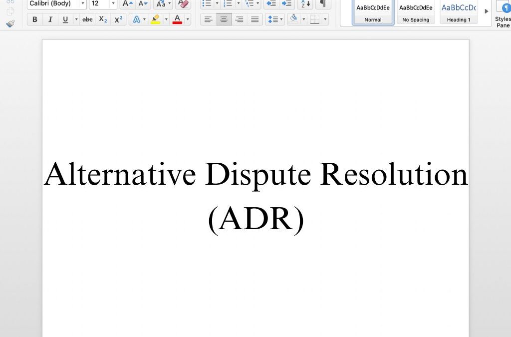 Alternative Dispute Resolution (ADR) Free Template