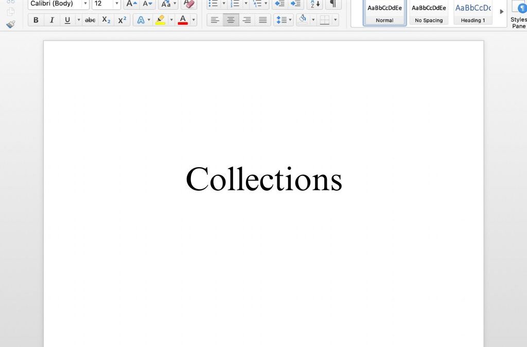 Collections Free Template