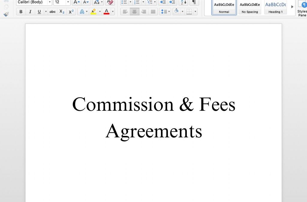 Commissions and Fees Free Template