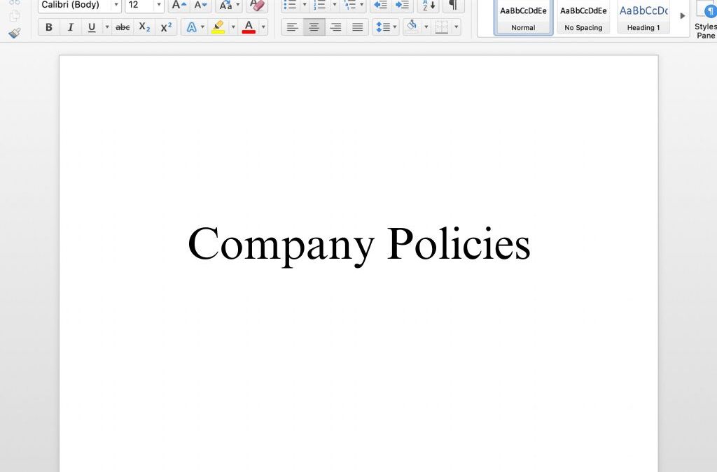Company Policies Free Template