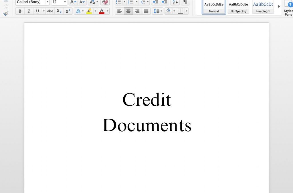 Credit Arrangements Free Template