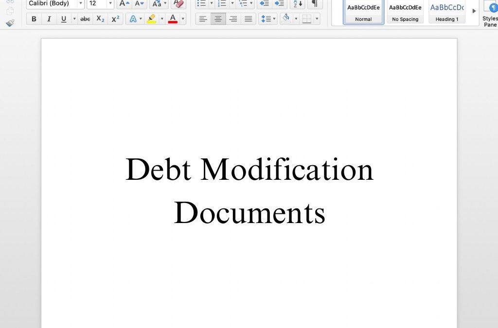 Modify Debt Agreement Free Template