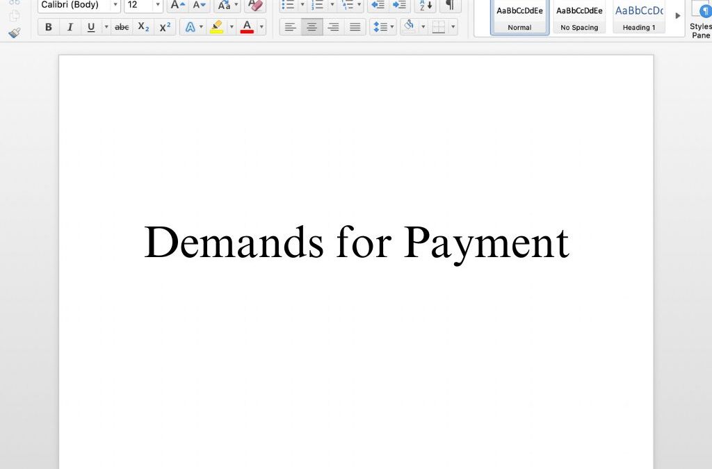 Demand for Payment Free Template