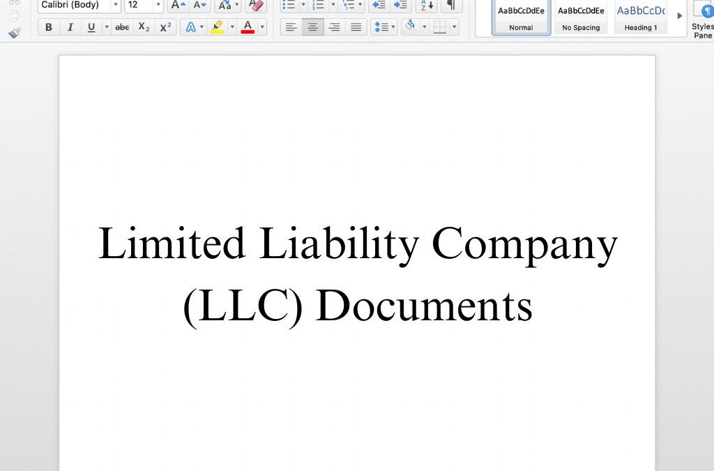 Limited Liability Company – LLC Documents Free Template