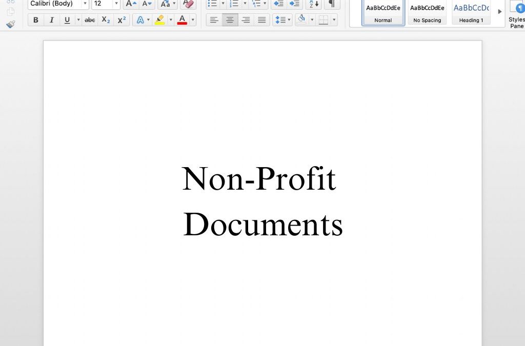 Non-Profit Documents Free Template