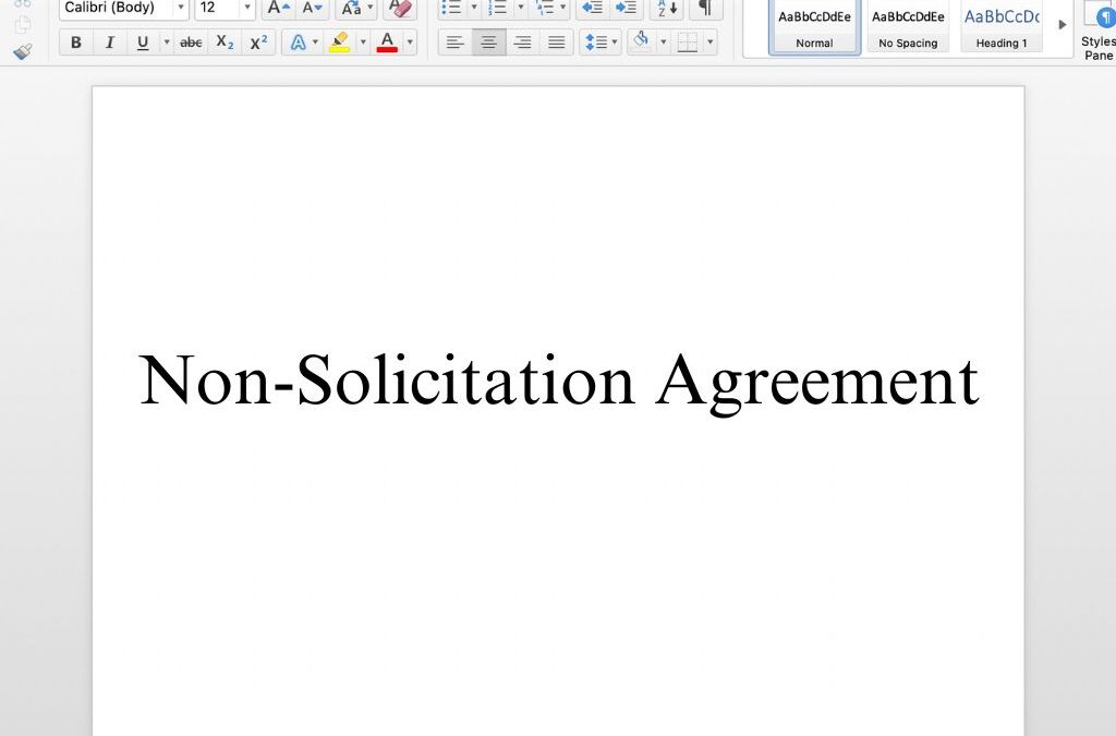 Non-Solicitation Agreement Free Template
