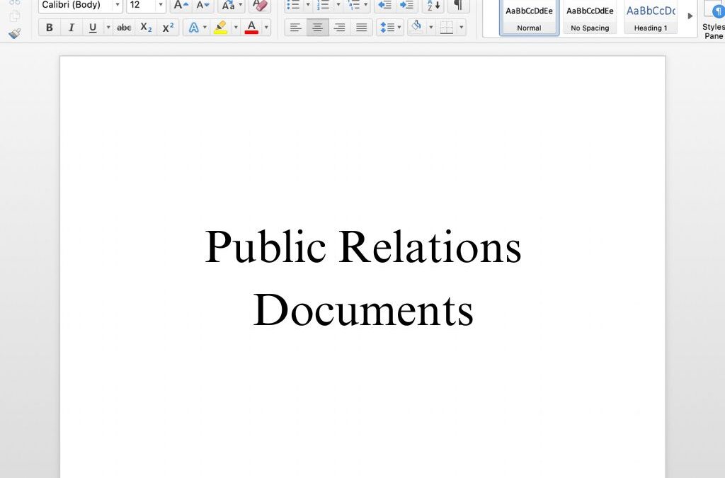 Public Relations PR Kit Free Template