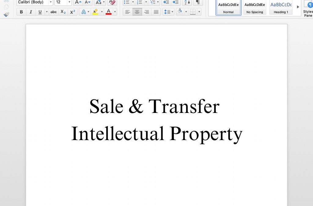 Sale or Transfer of IP Free Template