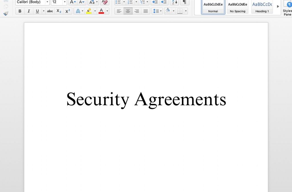 Security Agreement Free Template