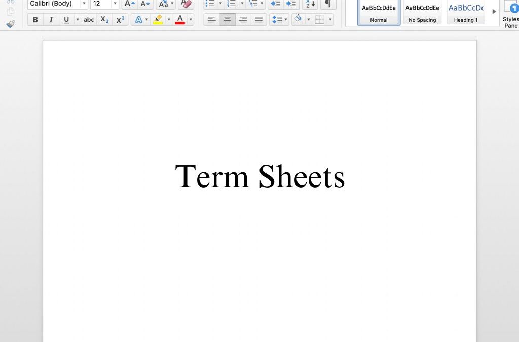 Term Sheets Free Template