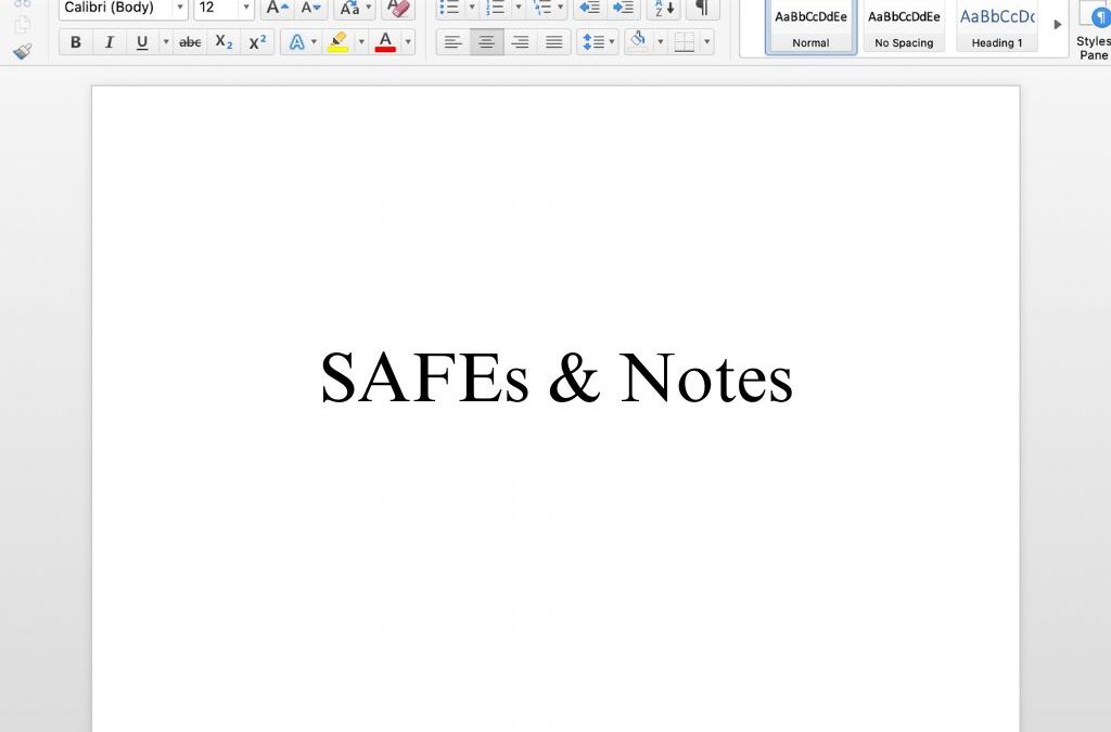 SAFEs & Notes – Free Template