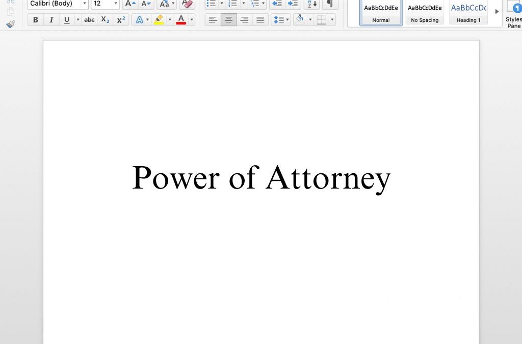 Power of Attorney Free Template