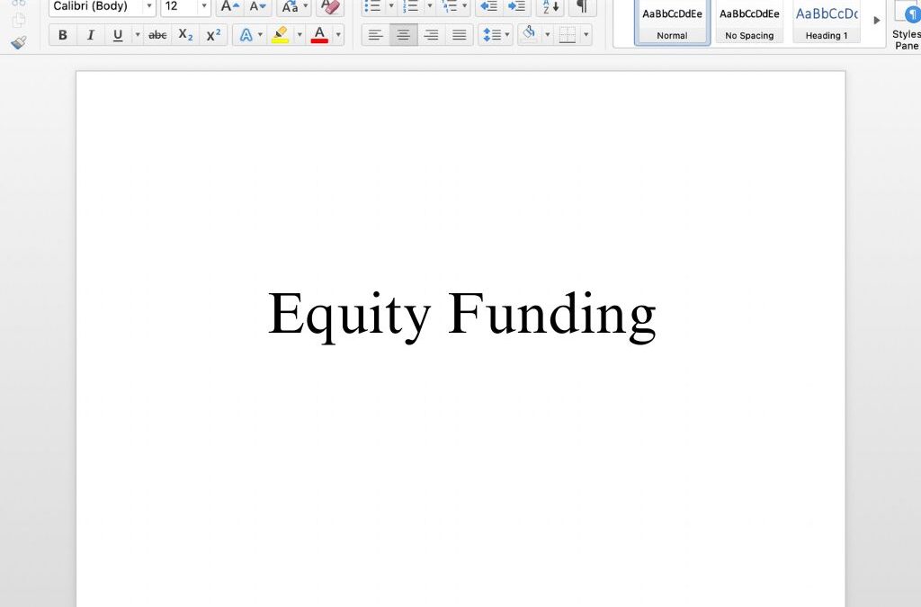 Equity Funding – Free Template